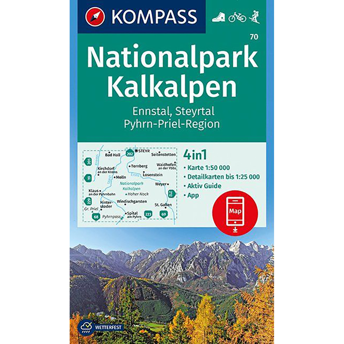 Kompass Verlag WK 70 Nationalpark Kalkalpen (Größe One Size)