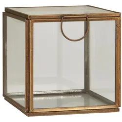 IB Laursen Glasbox mit Metallrahmen, 10.3 x 10.3 x 10.5 cm