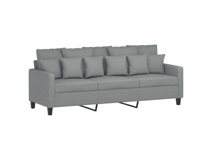 GHVBNMF 3-Sitzer Sofa 180 cm Stoff Polstersofa Hellgrau Komfortables Dreisitzer Polstermöbel mit Schaumstoffpolsterung und Metallgestell für Wohnzimmer und Gästezimmer.