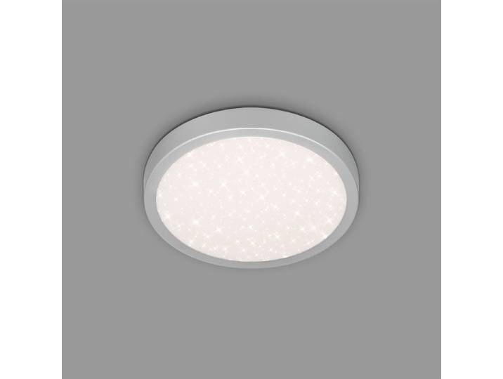 BRILONER Runa - Sterrenhemel Plafonniére - plafondlamp met metaal - 4000 K - 18W - zilverkleur - Ø28cm