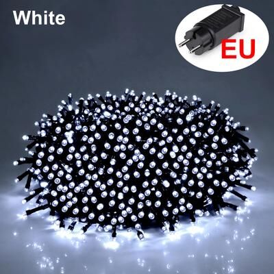 Fusion Finds 50M 100M 24V LED Christmas Lights Fairy Garland String Light Waterproof Outdoor Garden Home Holiday New Year Party Decor 20M 200LEDs White EU Plug