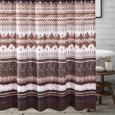 Southwest Bath and Shower Curtain by Greenland Home Fashions in Latte (Size OS)