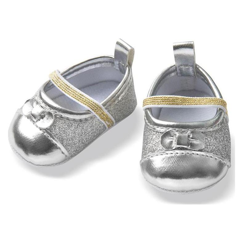 Heless Ballerinas silber Gr.38-45cm Glitzerballerinas, 1 Paar, Fersenschlaufe, ab 3 Jahren (13114644)