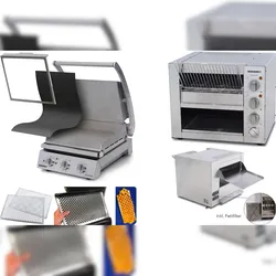 Roband Komplettset Professionelle Burger-Station mit Grill inkl. Zubehör und Eclipse Bun Toaster GSA610S-ET315-FK