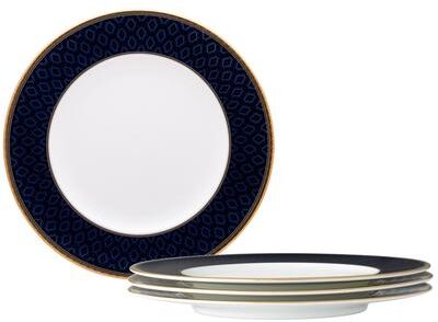 "Noritake Blueshire Set of 4 Accent Plates, 9"""