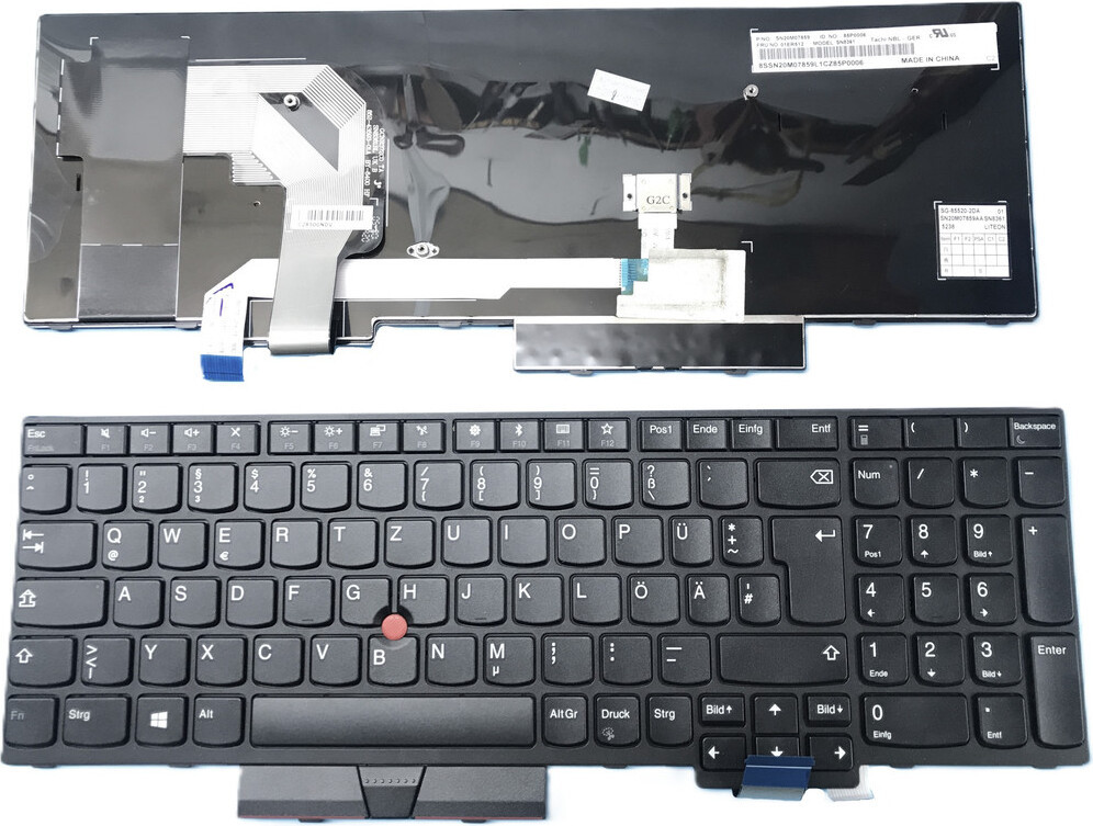 T-ProTek Duits Toetsenbord met puntstiftsensor, zwart