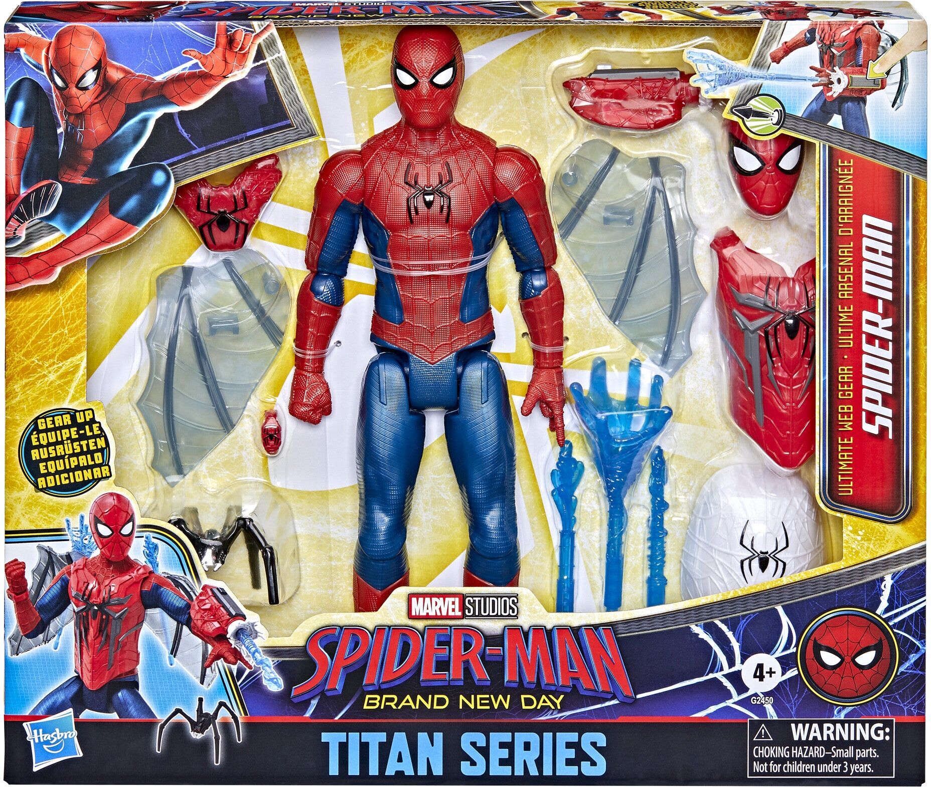 Marvel Spider-Man Brand New Day Titan Series Ultimate Web Gear Figure by Hasbro - 29.2 cm Tall - 12 Web Gear Accessories