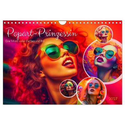 Popart Prinzessin (Wandkalender 2027 DIN A4 quer), CALVENDO Monatskalender