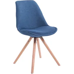 CLP Besucherstuhl Toulouse Stoff Natura Rund   Farbe: blau, Gestell Farbe: natur