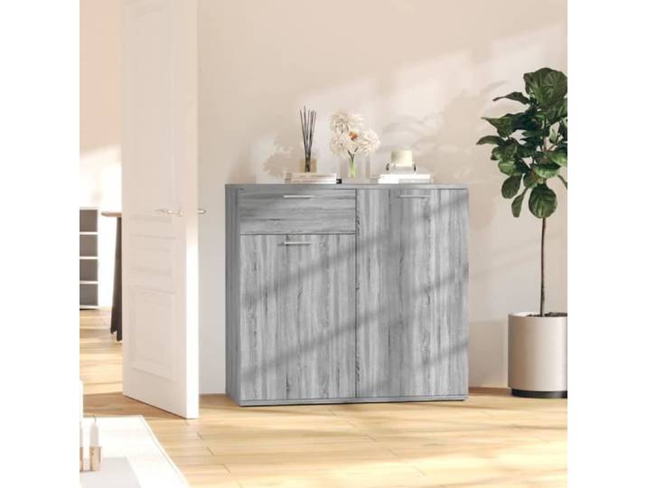 Buffet haut - VIDAXL - Sonoma - Bois d'ingénierie - 2 portes - Style scandinave moderne