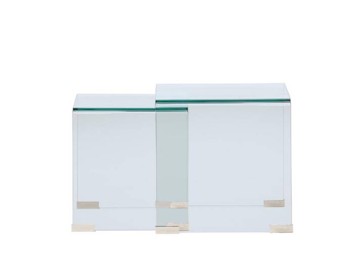 Telemark Tables Gigognes\, 2 Pièces\, Verre Clair.