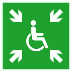 Fluchtwegschild Folie Vorläufige Evakuierungsstelle SafetyMarking 38.A2080 (B x H) 200 mm x 200 mm ISO 7010 1 St.