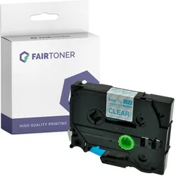 Kompatibel für Brother P-Touch P 700 (TZE-123) Schriftband 9mm/8m Blau auf Transparent