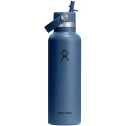 HydroFlask Trinkflasche mit Strohhalm 621ml, blau
