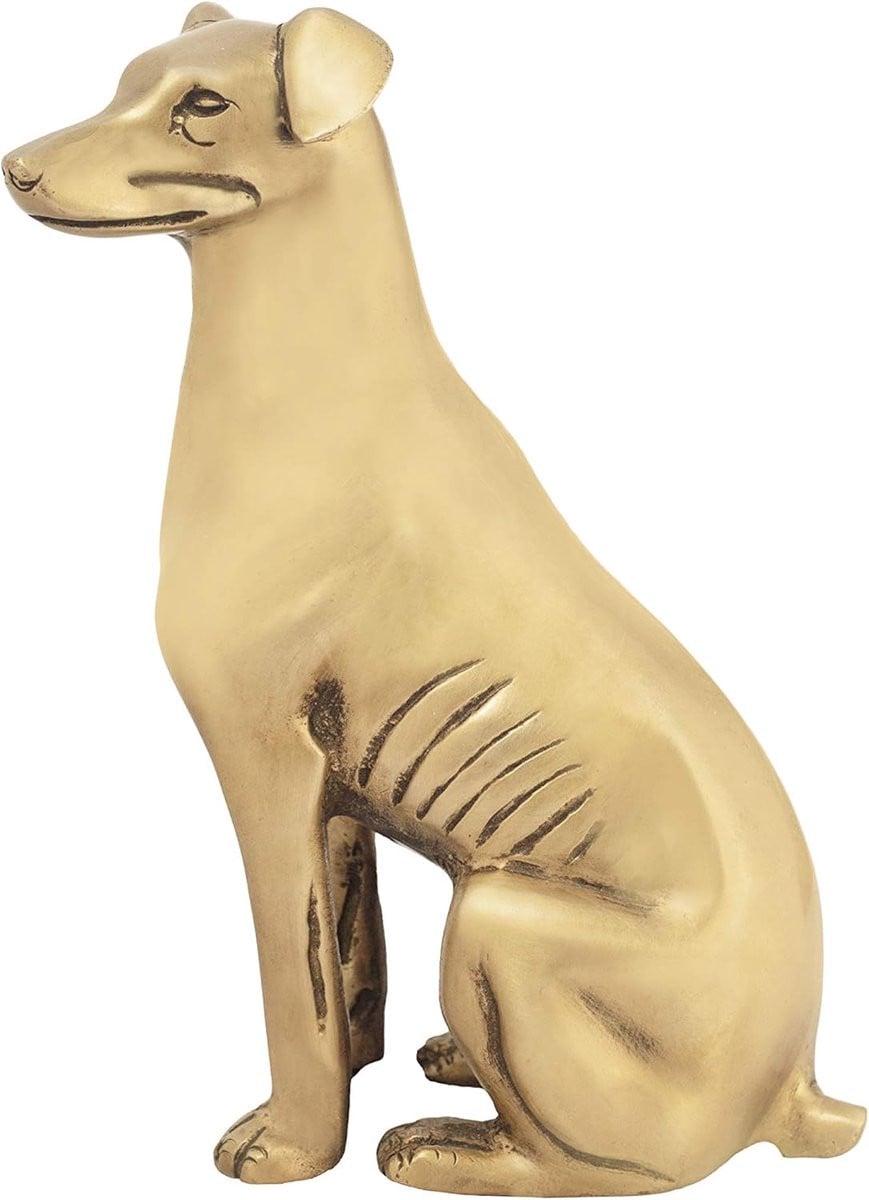 Handgemaakt Messing Hond Standbeeld voor Woondecoratie