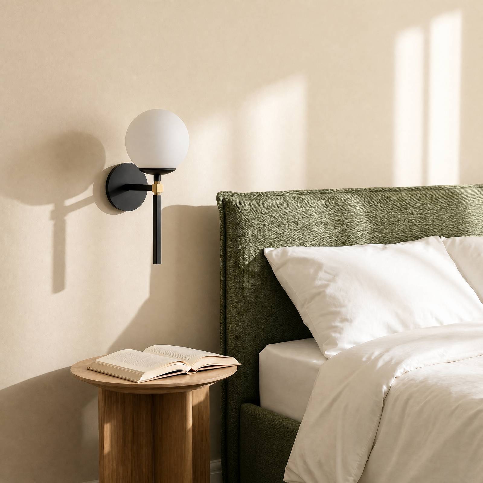 Wandlampe Gondol Opviq, dimmbar, schwarz, für Wohn- / Esszimmer, Metall, Modern, Wandleuchte, Wandlampe Innen