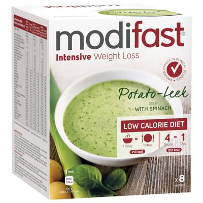 Modifast Soep Spinazie Prei 8 St Beutel