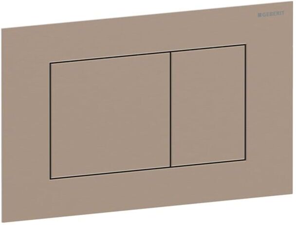 Geberit Sigma 40 Square Betätigungsplatte 115629QB1 Square, rotgold / gebürstet, easy-to-clean-beschichtet, für 2-Mengen-Spülung, Round