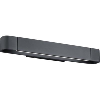 LED Wandleuchte "BOX", grau (schwarz), 1, H: 9cm, 1 Stk., HELL HÖLLISCH GUTES LICHT, Leuchten, Ein/Aus-Schalter, LED Wandleuchte