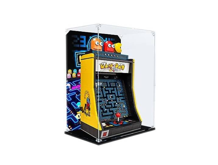 Acryl-Vitrine für Lego 10323 -PAC-Man Arcade-Schaukasten, schützen und dekorieren Sie Ihre Meisterwerke mit staubdichter Aufbewahrung, Geschenke für Spieler (Hintergrund 3 mm)