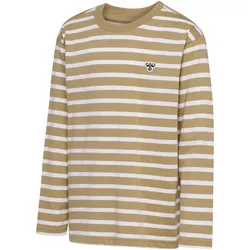 hummel, Unisex, Sportshirt, Gestreiftes, locker sitzendes Langarm-T-Shirt für Kinder (116), Gelb