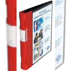 WEDO 5815002 Ordner ERGOGRIP A4 4 Ringe 40mm rot, Kunststoff