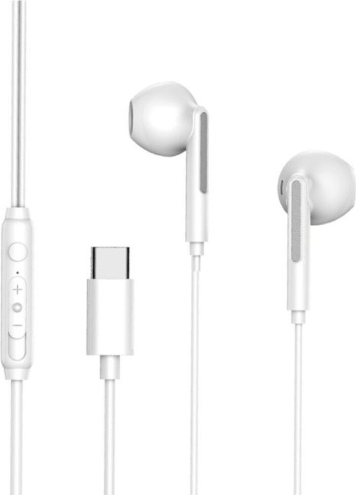 Cofi USB-C Stereo Headset Oordopjes - Wit