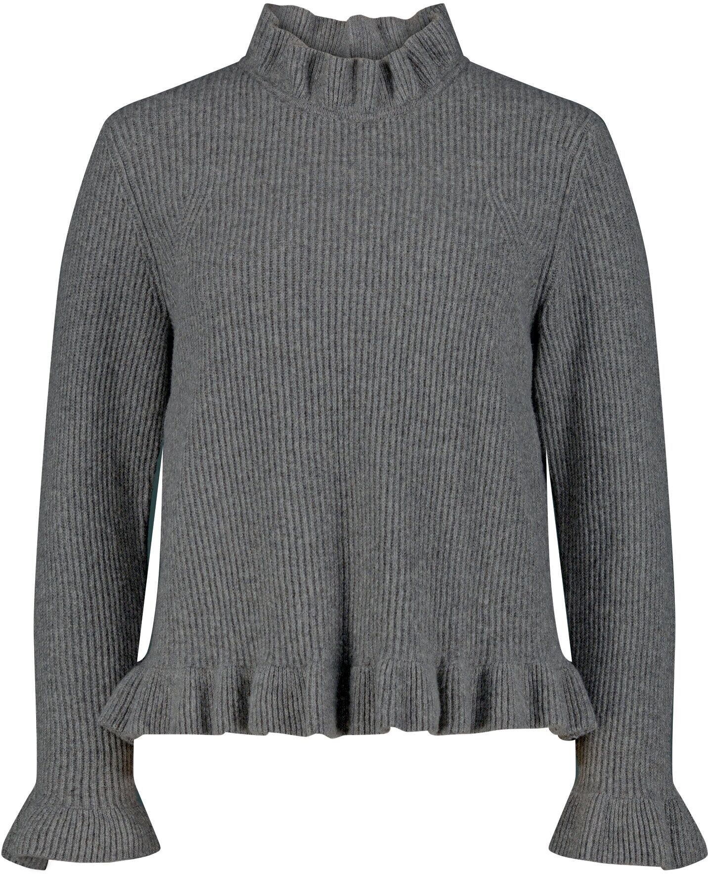 Strickpullover CARTOON "Strickpullover mit Stehkragen", Damen, Gr. 42, grau, Pullover Strickpullover