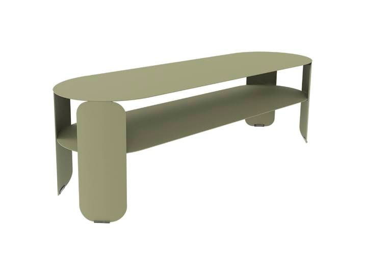Beistelltisch, Aluminium, 120×40 cm, Höhe 42 cm, Witterungsbeständig, Modern, Fermob