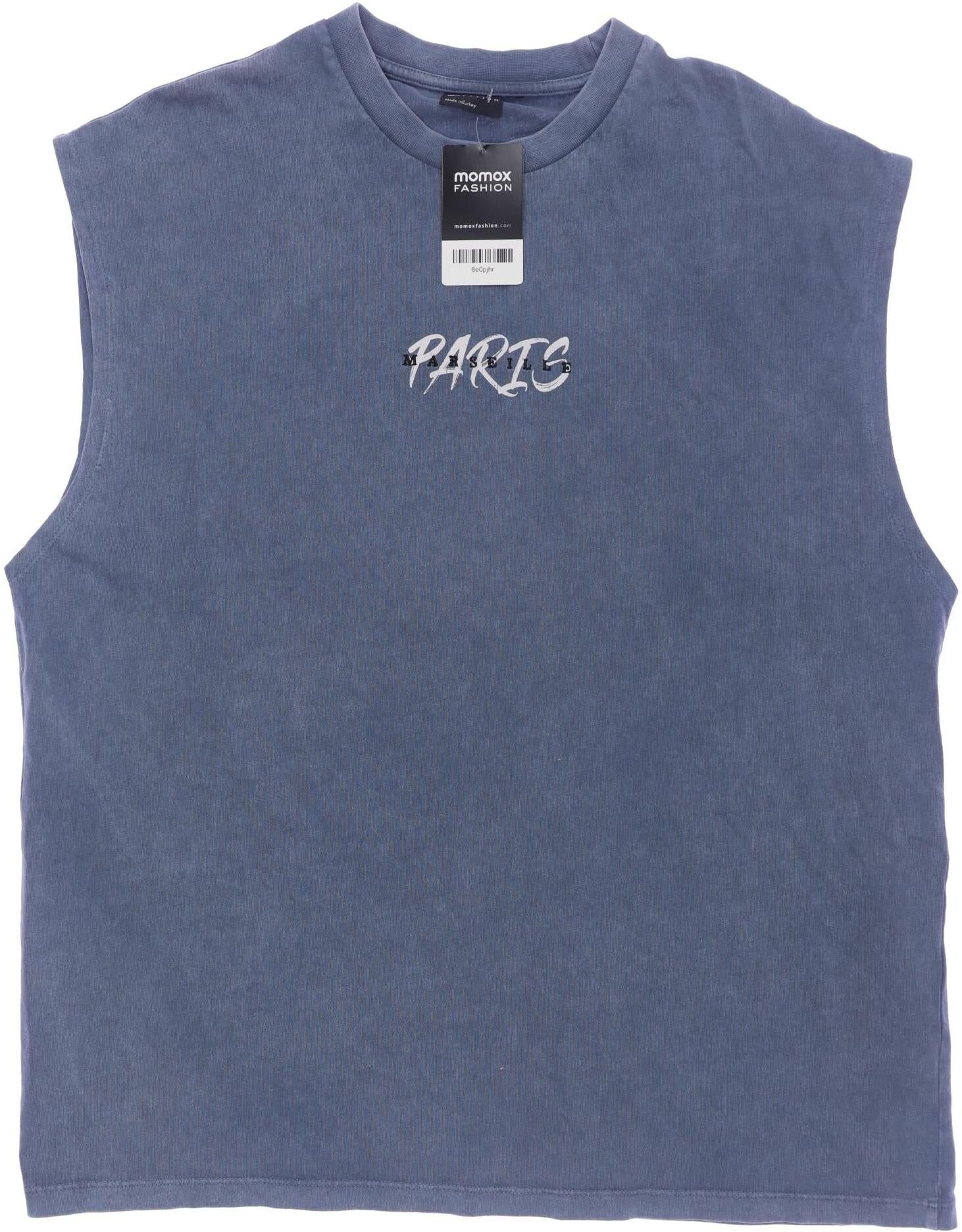 asos Herren T-Shirt, Blau, Gr. M, Baumwolle - Second Hand