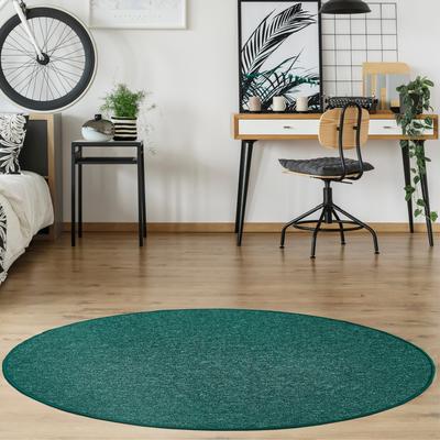 Teppich ANDIAMO "Luton", grün, H:5mm Ø:133cm, Kunstfaser, Teppiche, Teppich, melierte Optik, ideal im Wohnzimmer & Schlafzimmer