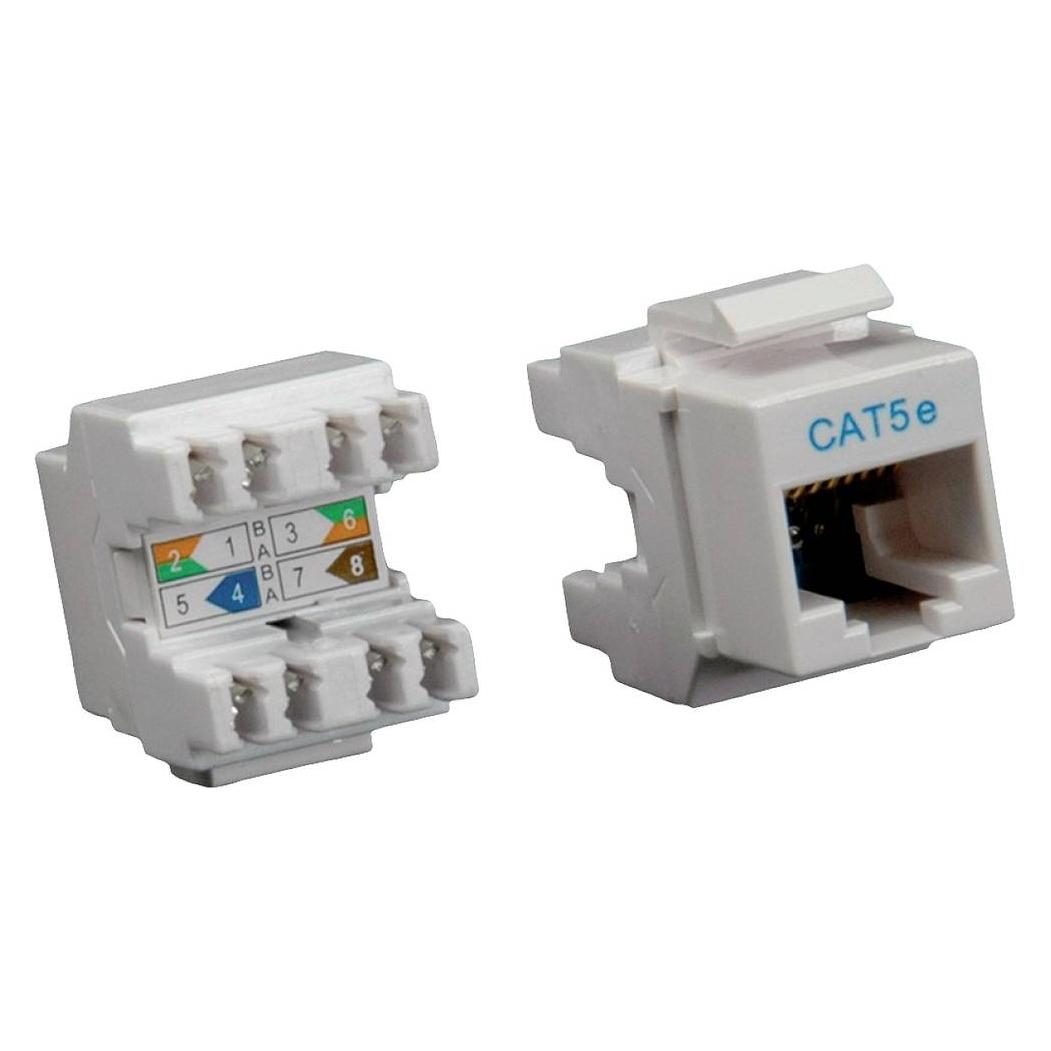 Roline Kat.5e Keystone, RJ-45, ungeschirmt, lichtgrau (UTP, CAT5e) (26.11.0343)