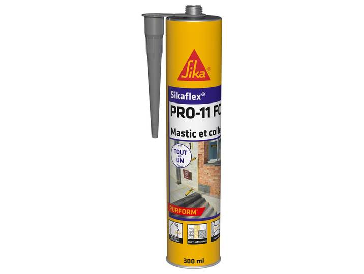 Mastic colle polyuréthane SIKAFLEX PRO 11 FC gris cartouche 300ml - SIKA - 659662