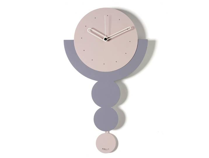 ARTI E MESTIERI horloge murale à pendule TRILOGY (Mûrier / glycine / mûrier - Métal verni)