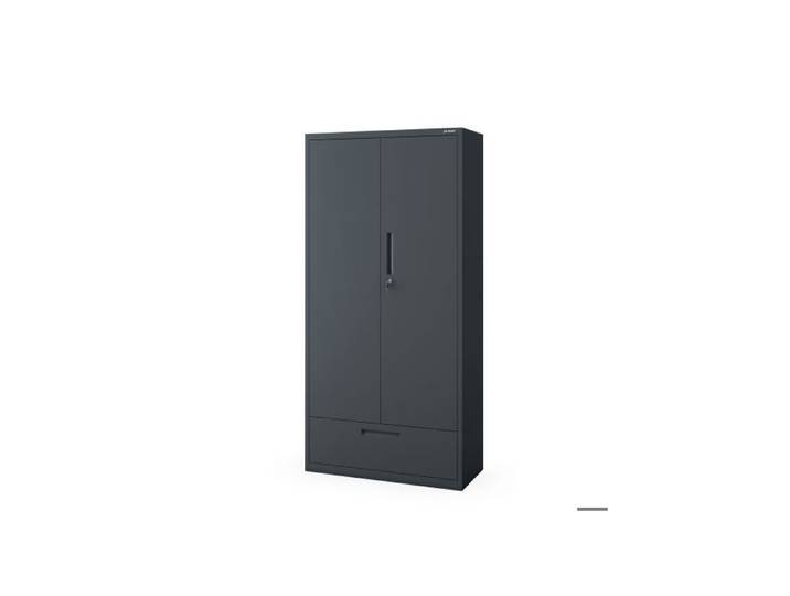 JAN NOWAK Armoire de bureau métallique 185x90x40 cm avec tiroir 30 cm MEGAN Anthracite