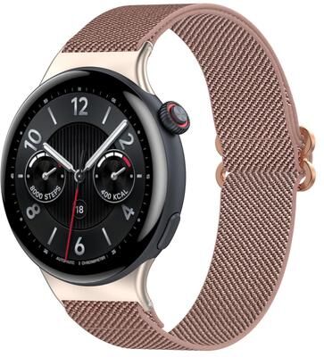 Everyday Crate For Vivo Watch 5 IQOO Watch 5 Braided Nylon Watch Band Elastic Replacement Strap Ethnic Style rose Pink