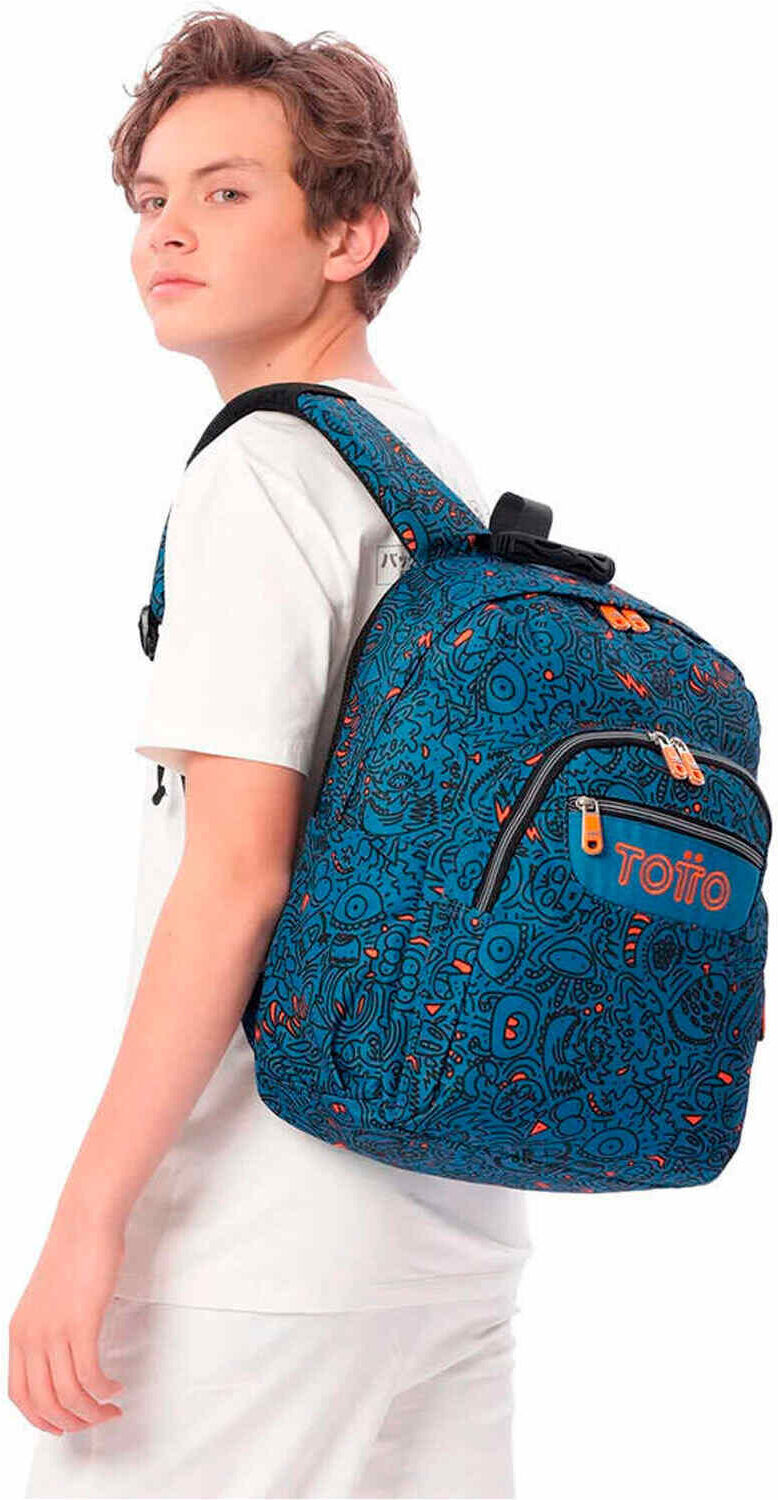 Totto acuareles mochila deporte Azul (UNICA)