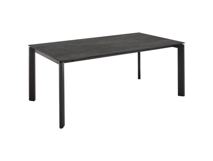 Celina Home Esstisch London, Schwarz, Metall, rechteckig, eckig, 95x76x200 cm, in verschiedenen Größen erhältlich, Holzdekoren erhältlich, Esszimmer, Tische, Esstische