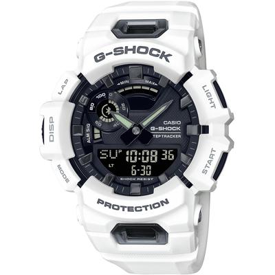 Smartwatch CASIO G-SHOCK "GBA-900", weiß (weiß, schwarz, weiß), Smartwatches, Herren, Smartwatch, Armbanduhr,Herren,Bluetooth,Schrittzähler,digital, bis 20bar wasserd.