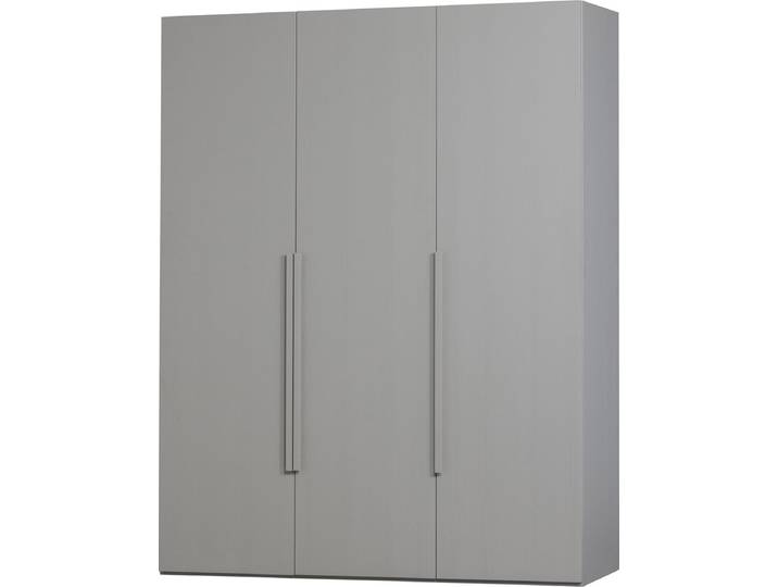 WOOOD Rens Kledingkast 3-Deurs - Noten/Grijs - 210x165x58