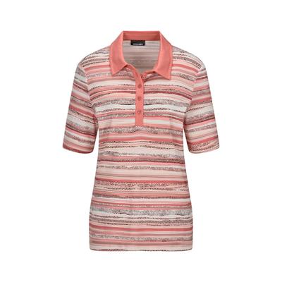 Print-Shirt GOLDNER "Kurzgröße Jerseyshirt mit Ethno-Design", Damen, Gr. 25, rosa (altrosé, gemustert), Obermaterial: 95% Viskose CV. 5% Elasthan EL., gerade, Shirts, stretchbequemer Viskosejersey