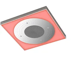 Steinberg Serie 390 Sensual Rain Regenpaneel, LED-Beleuchtung, EasyClean, 2-strahlig, 600x600mm, 3906630, Farbe: Chrom