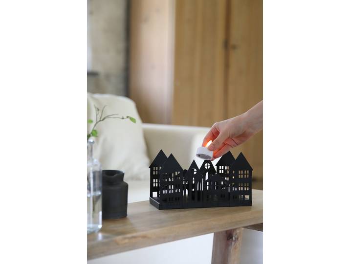 Photophore York 10 x 12 x 21cm Noir
