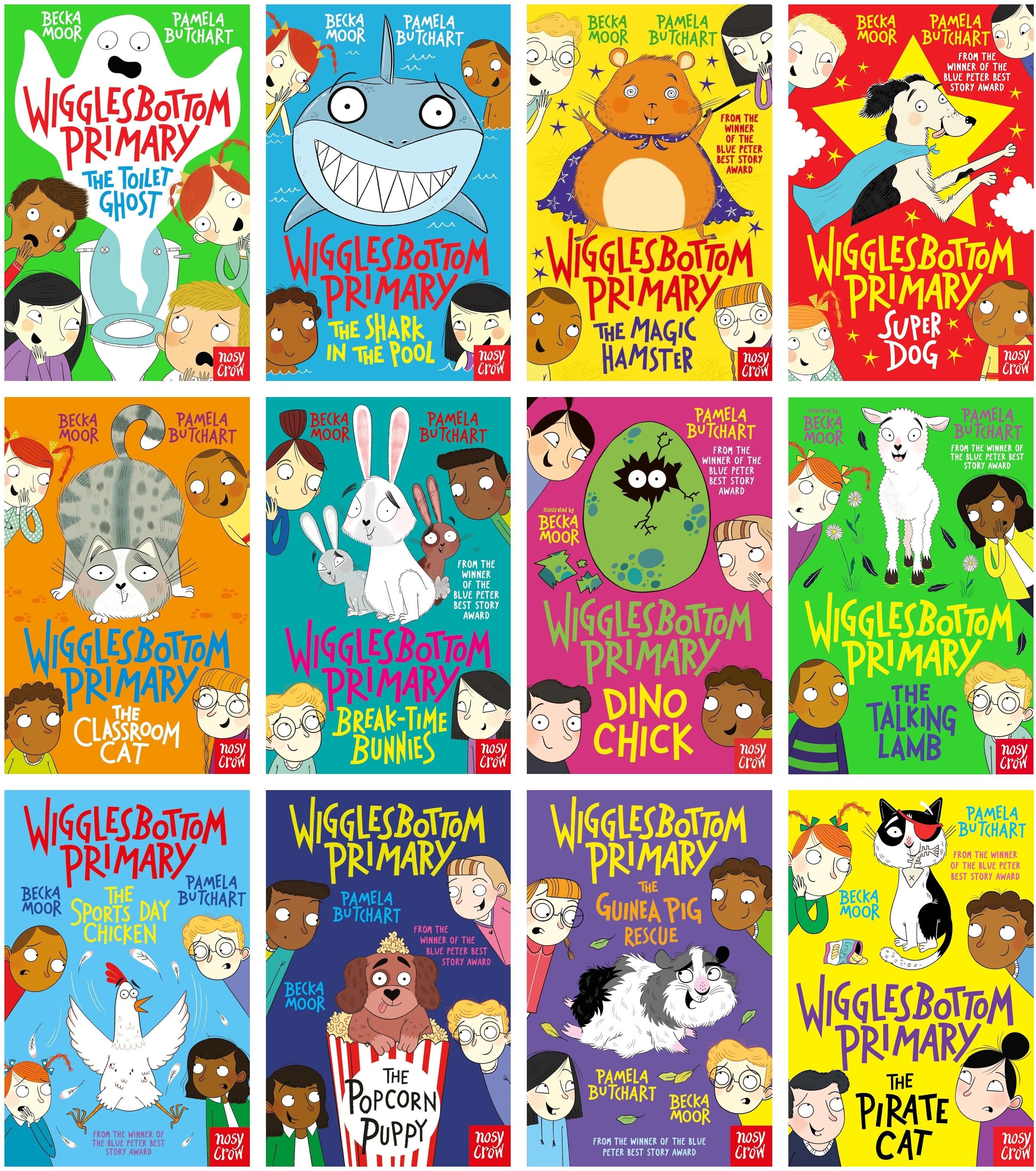 Nosy Crow Ltd Wigglesbottom Primary 12 Books Collection Set by Pamela Butchart (Books 1-12) (The Toilet Ghost, The Shark in the Pool, The Magic Hamster, Super Dog,