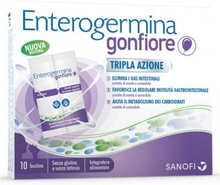 Sanofi Aventis Paraf+otc Enterogermina Gonfiore Integratore Elimina Gas 10 Bustine