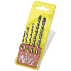 6x Easy Work, Bohrereinsatz, Hartmetall-Steinbohrersatz 4 - 10 mm (4 - 10 mm)