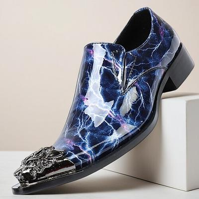 Luxuriöse schwarze Herrenlederschuhe mit Blitzmotiv und goldenen Details – exklusive Schuhe für Hochzeiten und VIP-Veranstaltungen