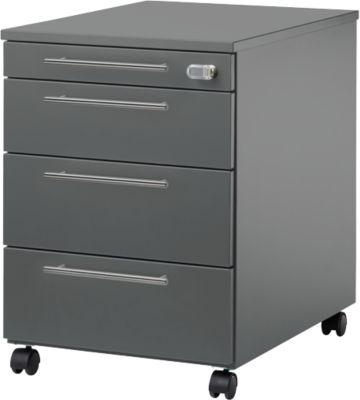 Schäfer Shop Select Rollcontainer Start Off 1233, 3 Schübe, Utensilienauszug, B 432 x T 580 x H 595 mm, graphit/graphit