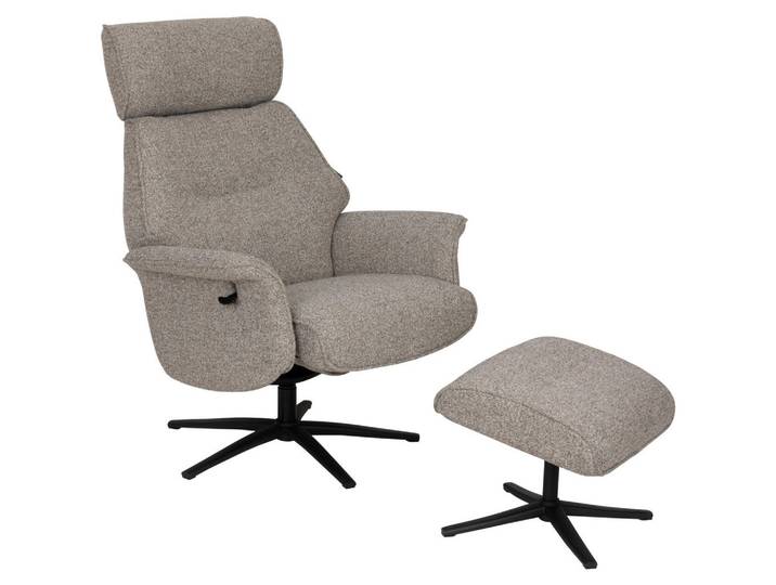 Livetastic Relaxsesselset Mellow, Taupe, Metall, 77x108x81 cm, Relaxfunktion, Wohnzimmer, Sessel, Relaxsessel