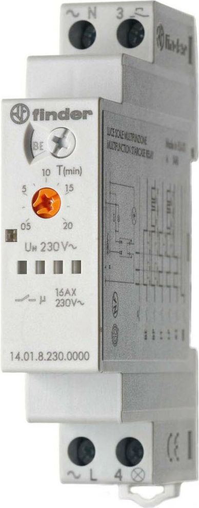 Finder Treppenhausaut.N/L-schalt. 1S 16A 230VAC 14.01.8.230.0000 (140182300000)